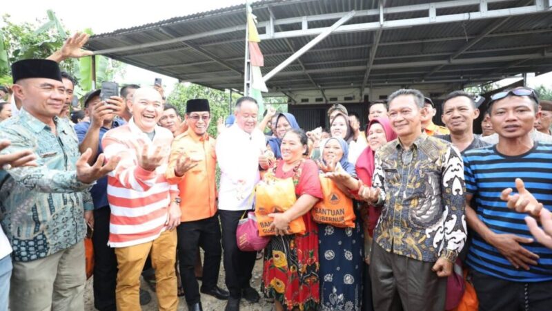 Wagub H. Cik Ujang Tinjau Jembatan Permanen Penghubung Antar Desa yang Putus Diterjang Banjir Bandang